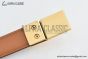HERMES Lady Rivale Jean 18 YG Buckle & Craie Epsom Leather Belt