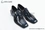 Balenciaga Gradient Blue/Black Waxed Leather Loafer