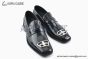 Balenciaga Black Waxed Leather BB Logo Loafer