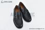 Ferragamo Gancini Black Grained Leather Loafer