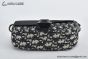 Dior Mini Saddle Messenger Bag with Flap Beige & Black Oblique Jacquard with Black Grained Calfskin
