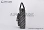 Dior Saddle Tote Bag Beige & Black Oblique Jacquard with Grained Calfskin