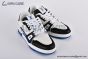 LV Trainer Sneaker Grained Leather Panda Blue 1ADF3A