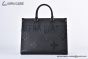 LV OnTheGo MM Bag Monogram Empreinte Leather Black M45595