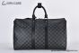 LV Keepall Bandoulière 45 / 55 Damier Graphite Canvas Black N41418 / N41413