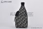 Dior Medium Rider Soft Hobo Bag Beige & Black Oblique Jacquard Black Grained Calfskin