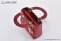 Dior Mini Lady Dior Bag Cherry Red Cannage Lambskin