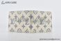 LV Multiple Wallet White/Navy Monogram Leather M83380