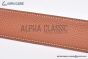 HERMES Tube H Belt Buckle & Noir / Orange Reversible Togo & Box 135 Leather Belt