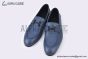 Hermes Paris Blue Leather Loafer