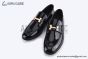 Hermes Paris Black Patent Leather Loafer