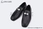 Hermes Karl Black Smooth / Croco Patern Leather Loafer