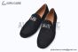 Hermes Tenor Black Suede Leather Loafer