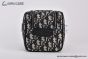 Dior Toiletry Bag Beige & Black Oblique Jacquard with Black Grained Calfskin