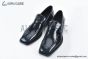 Balenciaga Gradient Blue/Black Waxed Leather Loafer