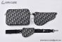 Dior Saddle Triple Pouch Beige & Black Dior Oblique Jacquard
