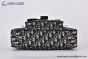 Dior Saddle Tote Bag Beige & Black Oblique Jacquard with Grained Calfskin