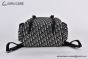 Dior Hit the Road Backpack with Flap Beige & Black Oblique Jacquard with Black Grained Calfskin