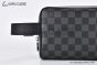 LV Locker Dopp Kit Damier Graphite Canvas Black N83112