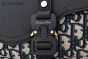 Dior Saddle Belt Bag Beige & Black Oblique Jacquard Black Grained Calfskin
