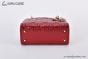 Dior Mini Lady Dior Bag Cherry Red Cannage Lambskin