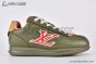 LV Buttersoft Sneaker Lambskin & Calf Leather Khaki Green 1AIKHJ
