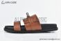 Hermes Jackson Brown Heritage Calf Leather Sandal