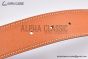 HERMES Constance Touareg Belt Buckle & Noir / Orange Reversible Epsom Leather Belt