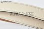 HERMES Lady Kelly 18 YG Buckle & White Epsom Leather Belt