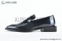 Balenciaga Gradient Blue/Black Waxed Leather Loafer
