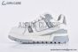 LV Trainer Maxi Sneaker Grained Leather Grey & White 1ACPPP