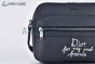 Dior & Hylton Nel Rider 2.0 Zipped Messenger Bag Blue Grained Calfskin