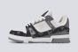 LV Trainer Sneaker Monogram Denim & Embossed Grey 1ADF5C