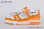 LV Trainer Sneaker Monogram Denim & Embossed Orange 1A9JHB