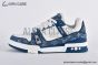 LV Trainer Sneaker Monogram Denim & Embossed Leather Blue 1A9JGT