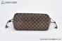LV Neverfull MM Damier Ebene Canvas Cerise Red & Brown N40599