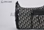 Dior Medium Rider Soft Hobo Bag Beige & Black Oblique Jacquard Black Grained Calfskin