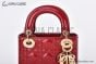 Dior Mini Lady Dior Bag Cherry Red Cannage Lambskin