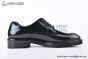 Prada Brushed Black Leather Derby