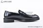Prada Black Brushed Leather Loafer