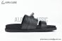 Hermes Jackson Black Chevron Leather Sandal