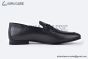 Hermes Slim Black H Buckle Black Smooth Leather Loafer