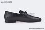 Hermes Karl Black Smooth / Croco Patern Leather Loafer