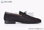 Hermes Karl Dark Brown Suede Leather Loafer
