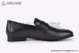 Hermes Ancora Black Smooth / Croco Patern Leather Loafer