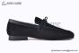 Hermes Karl Black Suede Leather Loafer