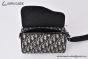 Dior Mini Roller Bag Beige & Black Oblique Jacquard with Black Grained Calfskin 