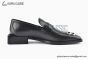 Balenciaga Black Grained Leather BB Logo Loafer