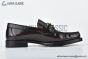 Ferragamo Gancini Brown Patent Leather Loafer