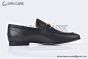 Gucci Black Grained Leather Loafer with Horsebit